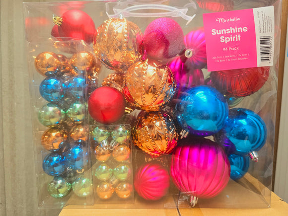 10% OFF Festive Bauble Set 94pc - Assorted