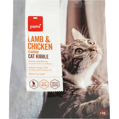 Pams Lamb & Chicken Flavor Cat Kibble 1kg