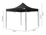 ToughOut Breeze Gazebo 3x3m - Black