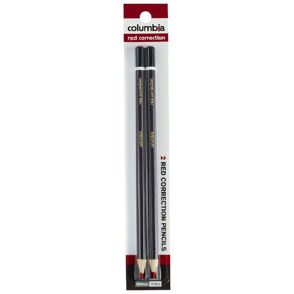 Columbia Correction Pencil Round Red Mid 2PK